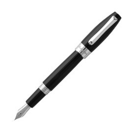 FOR-05 PLUMA FUENTE RESINA NEGRA PLATINO